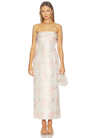 x REVOLVE Cathy Midi Dress Stone Cold Fox