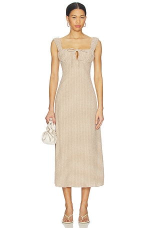 x REVOLVE Leni Midi Dress Stone Cold Fox