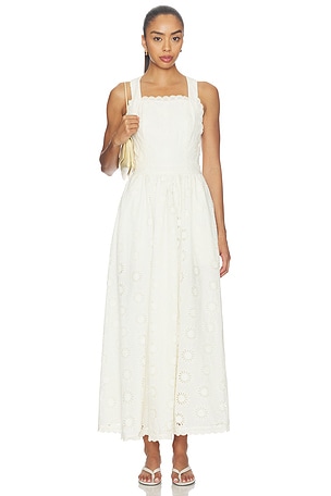 x REVOLVE The Marlow Apron Midi Dress Stone Cold Fox