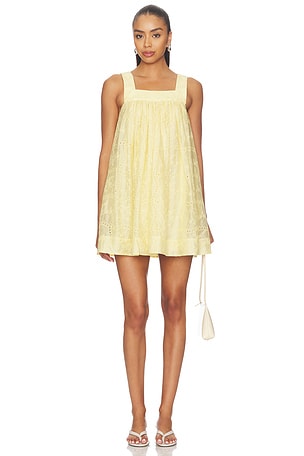 x REVOLVE Leah Voile Mini Dress Stone Cold Fox