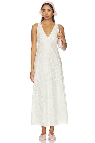 x REVOLVE Leah Voile Maxi Dress Stone Cold Fox