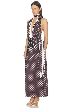 Stone Cold Fox x REVOLVE Porsha Midi Dress in Brown