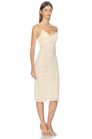 Stone Cold Fox x REVOLVE Melody 90s Slip Dress in Cream. Size XXS. Also