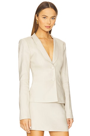 Stone Cold Fox x REVOLVE Krista Linen Blazer in Beige