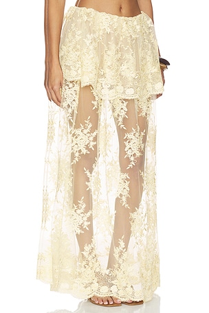 Stone Cold Fox x REVOLVE Celia Maxi Skirt in Ivory