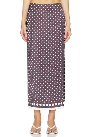 x REVOLVE Porsha Midi Skirt Stone Cold Fox