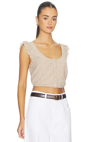 Stone Cold Fox x REVOLVE Leni Top in Taupe