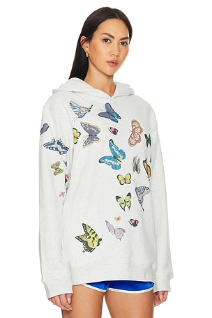 Stay Cool Butterfly Hoodie in Light Grey