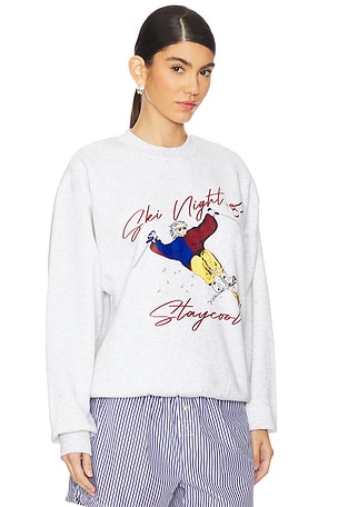 Stay Cool Ski Sweatshirt in Light Grey