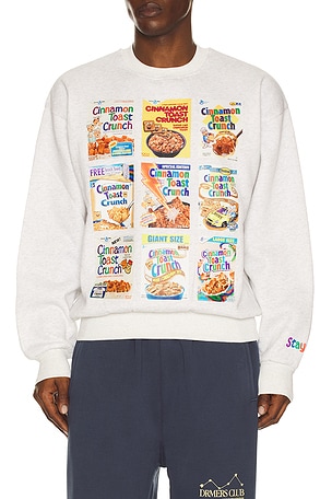 x Cinnamon Toast Crunch Nostalgia Box Grid Crewneck Stay Cool