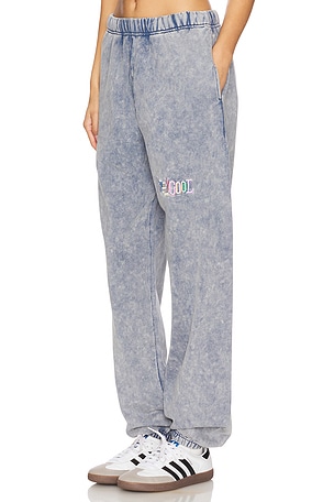 Stay Cool Tribal Acid Wash Sweatpant in Blue