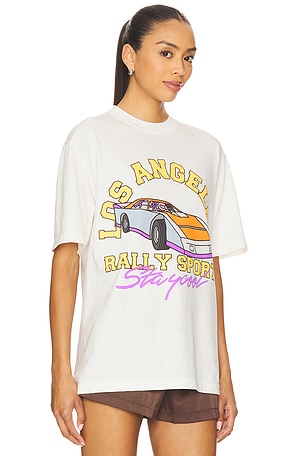 Stay Cool LA Rally Tee in Cream