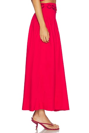 Saudade Solly Set Skirt in Red. Size XS. Also