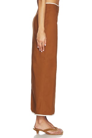 Saudade Zuma Skirt Set in Brown,White