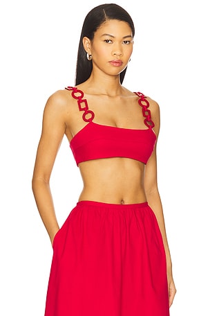 Saudade Charm Top in Red. Size XS. Also