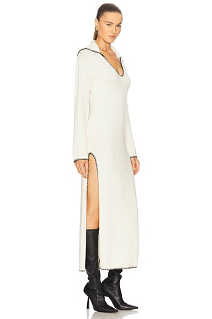 SEVEN WONDERS Ivana Sleeved Maxi Dress in Cream. Size XS. Also
