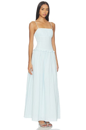SEVEN WONDERS Keily Square Neck Maxi Dress in Baby Blue