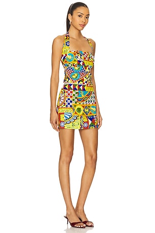 SEVEN WONDERS Aera Mini Dress in Yellow,Red
