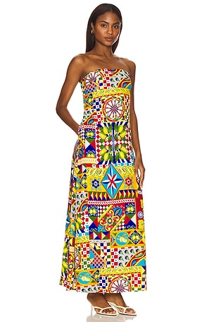 SEVEN WONDERS Saphira Maxi Dress in Yellow,Red
