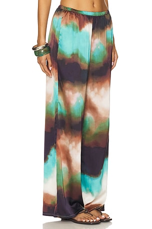 SEVEN WONDERS Vega Palazzo Pant in Teal,Brown