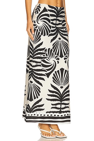 SEVEN WONDERS Clementine Maxi Skirt in Beige,Black. Size XS. Also