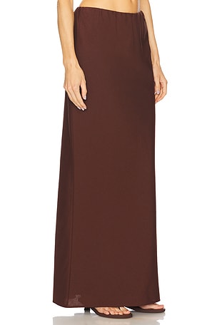 SEVEN WONDERS Comalie Maxi Skirt in Chocolate. Size XS. Also