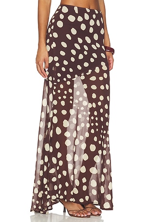 SEVEN WONDERS Doloris Low Waist Maxi Skirt in Brown