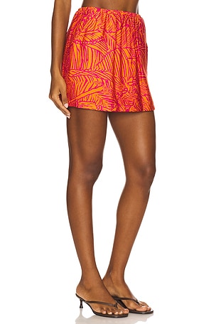 SEVEN WONDERS Alana Mini Skirt in Orange. Size XS. Also