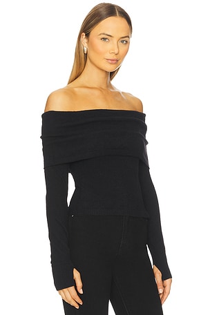 SEVEN WONDERS Barly Off Shoulder Top in Black
