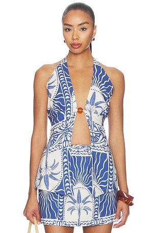 Joanna Open Front Halter Top SEVEN WONDERS