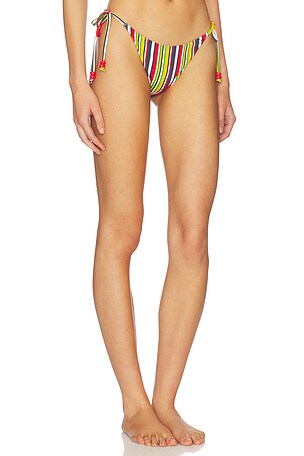 SEVEN WONDERS Amoree Side Tie Bikini Bottom in Red,Black