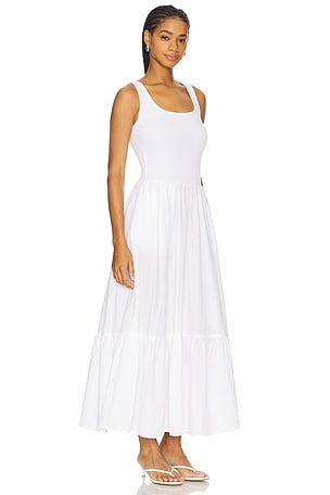 SUNDRY Mixed Media Dress in White