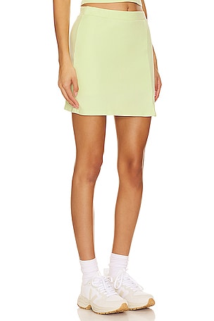 SUNDRY High Waist Mini Skort in Lemon