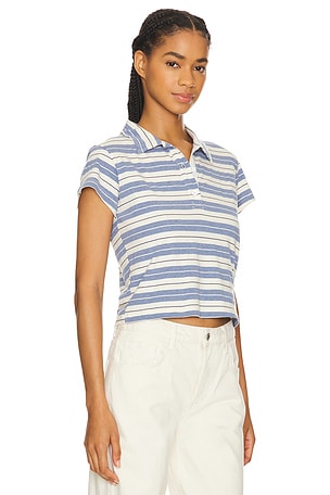 SUNDRY Shrunken Polo in Blue