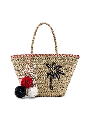 Palm Trees Straw Tote SUNDRY
