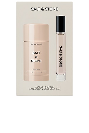 Saffron & Cedar Deodorant + Mini Mist Duo SALT & STONE