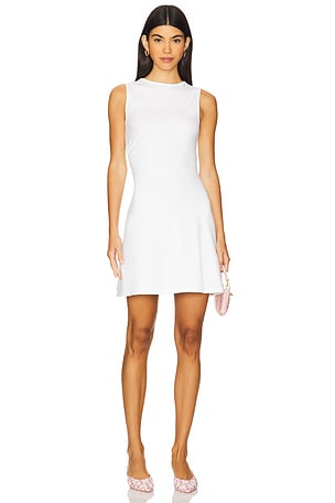 BCBGeneration Double Strap Exposed Flare Dress in Off White REVOLVE