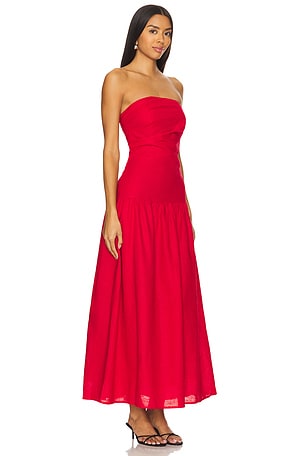 SNDYS Stella Maxi Dress in Red