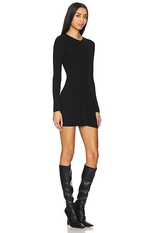 SNDYS ROBE COURTE HENLEY en Noir