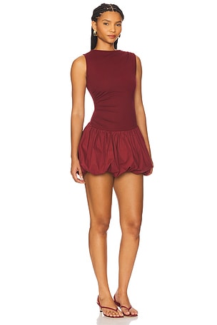 SNDYS x REVOLVE Maya Bubble Dress in Burgundy