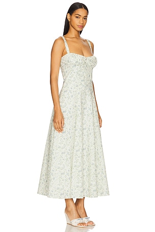SNDYS Alessia Drop Waist Dress in Blue