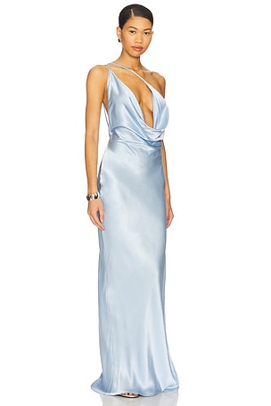 SNDYS x REVOLVE Johanna Cowl Neck Maxi in Baby Blue