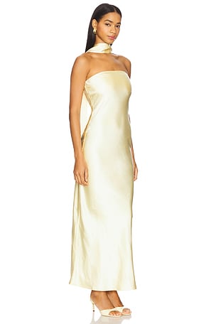 SNDYS x REVOLVE Angelina Neck Tie Maxi Dress in Yellow