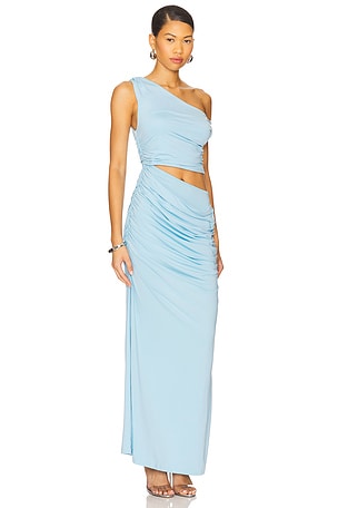 SNDYS Rikke Jersey Maxi Dress in Blue