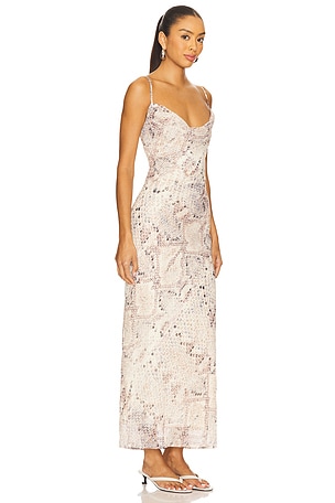 SNDYS x REVOLVE Skin Maxi Dress in Beige