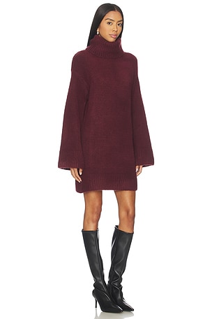 SNDYS Winnie Mini Dress in Burgundy