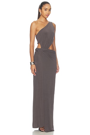 SNDYS Orla Maxi Dress in Charcoal. Size XXS. Also