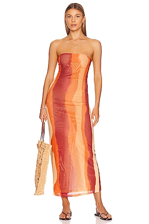 sndys orange dress Romi Linen Dress