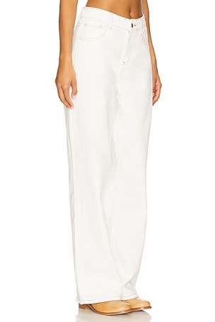 SNDYS Rune Denim Jeans in White. Size XXS. Also