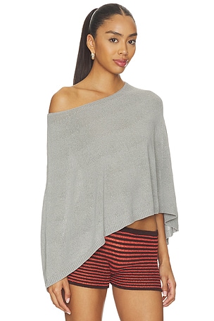 SNDYS x REVOLVE Misty Knit Poncho in Grey